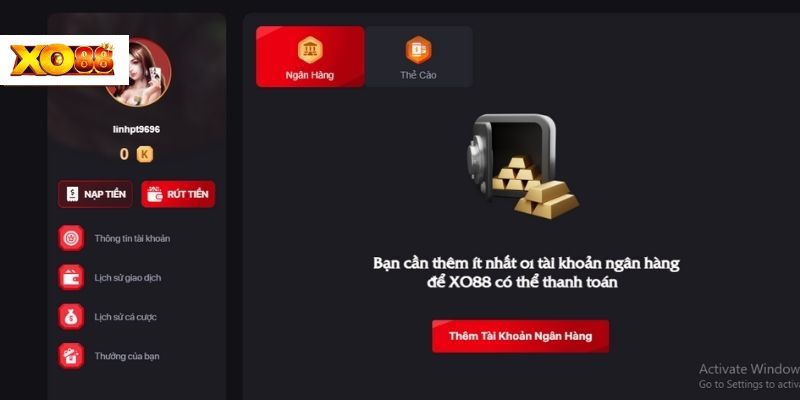 Những yêu cầu đơn giản trước khi rút tiền tại XO88