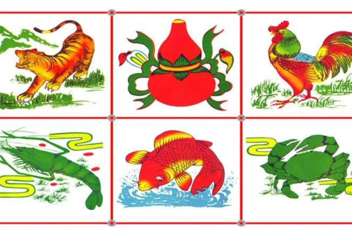 những con vật xuất hiện trong bộ bài bầu cua tôm cá