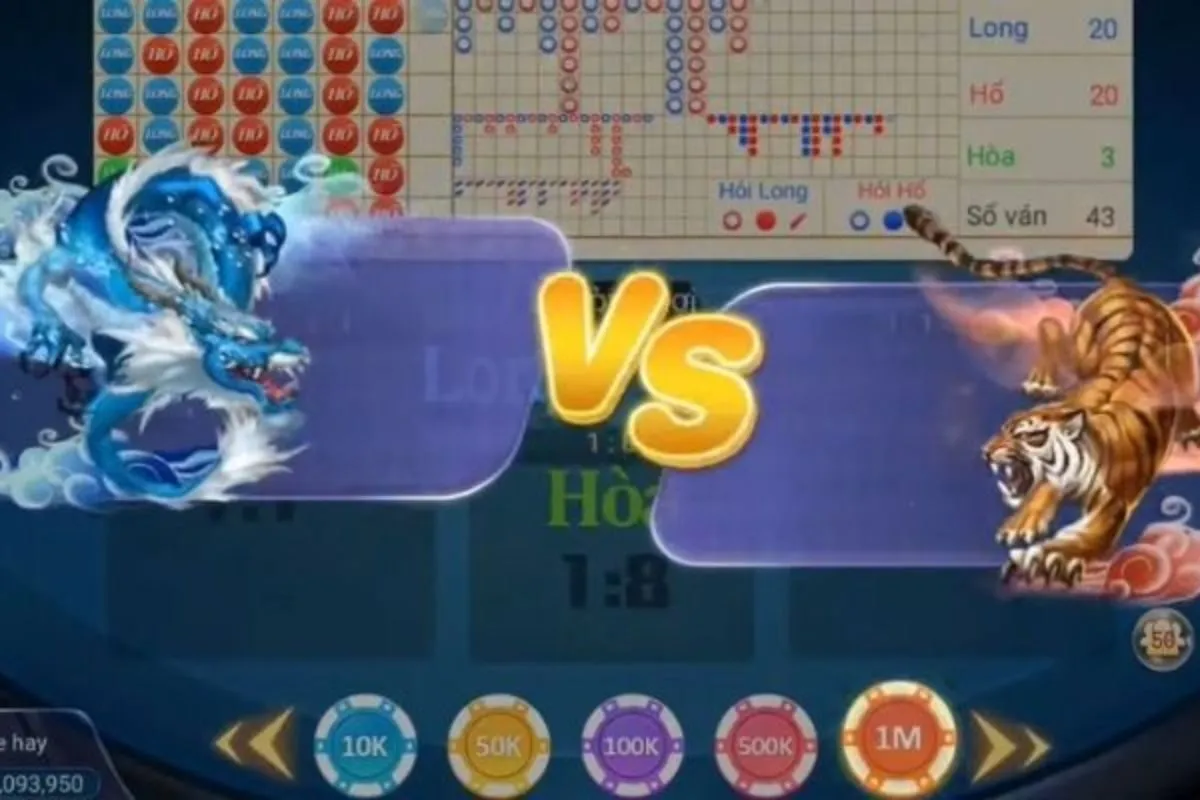 giá trị của hổ đôi trong trò chơi rồng hổ